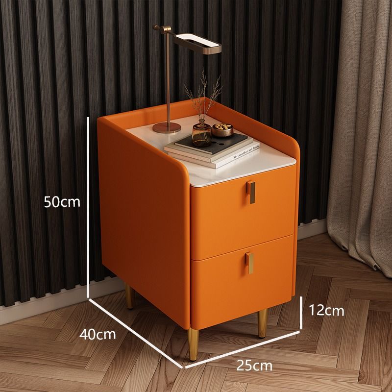 Narrow Bedside Table with Drawers